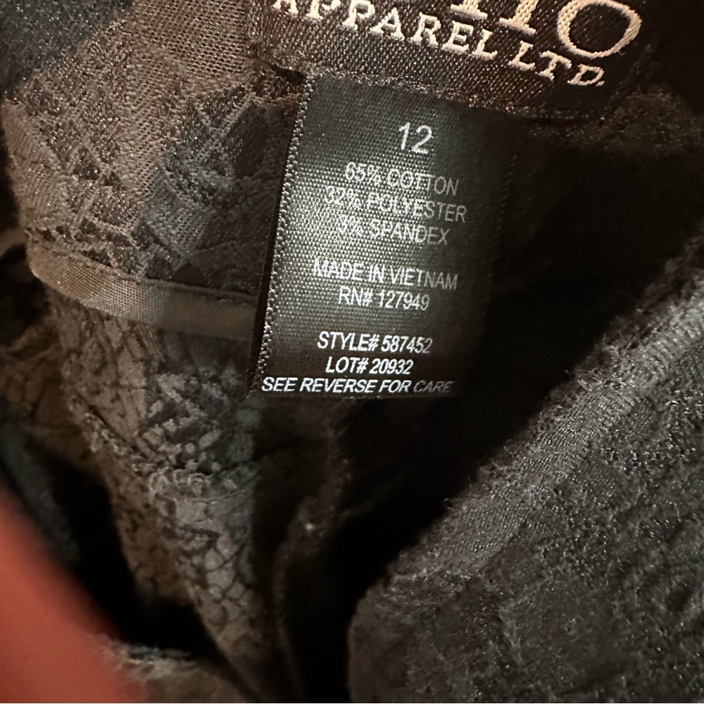 🛼SOHO Lace Pants Sz 12 NWOT - Picture 2 of 6